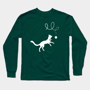 White Cat with a bow tie Long Sleeve T-Shirt